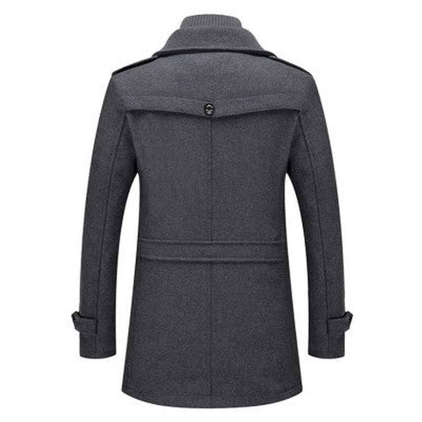 Men's Winter Coat - Stylish Elegant Roll Neck Jacket for Cold Weather Fashion