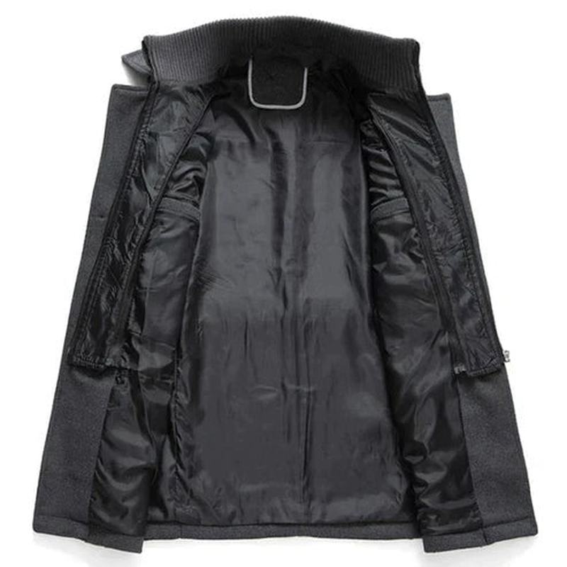 Men's Winter Coat - Stylish Elegant Roll Neck Jacket for Cold Weather Fashion