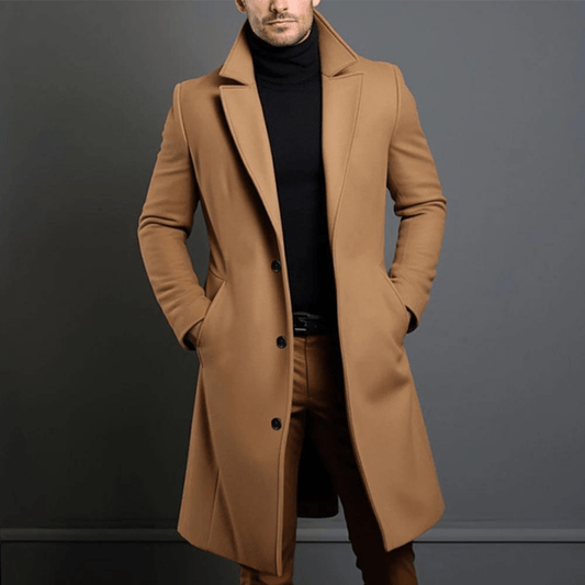 Men's Classic Elegant Coat – Stylish Overcoat for Formal and Casual Wear