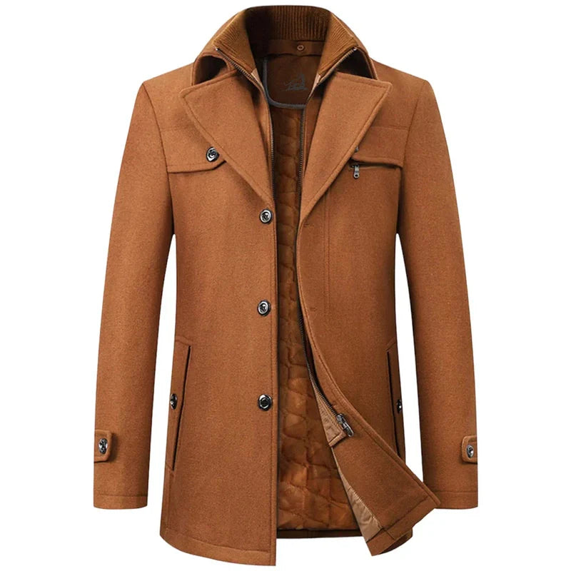 Wool Coat for Men – Classic Elegant Design, Warm Winter Outerwear