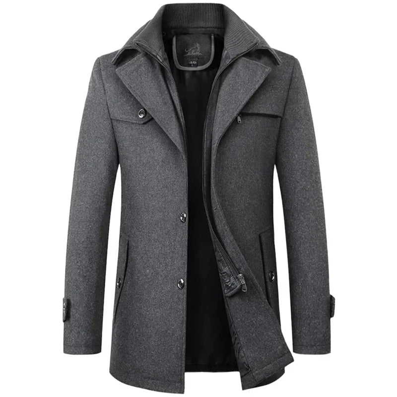 Wool Coat for Men – Classic Elegant Design, Warm Winter Outerwear