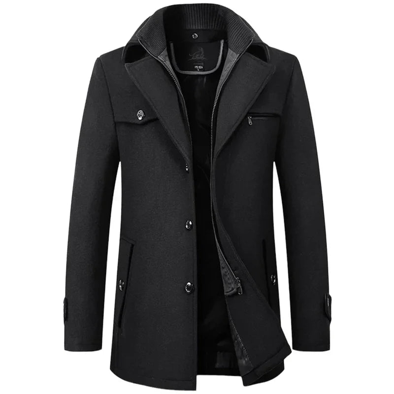 Wool Coat for Men – Classic Elegant Design, Warm Winter Outerwear