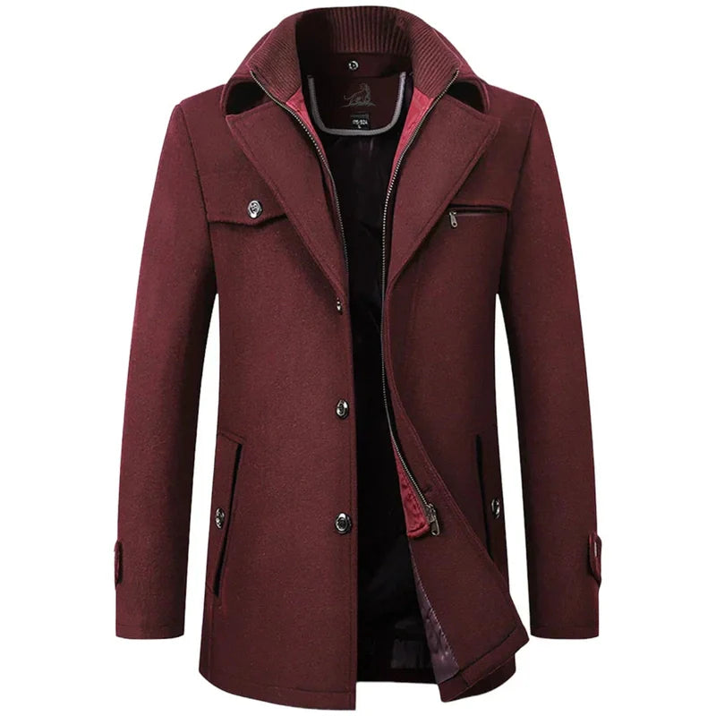 Wool Coat for Men – Classic Elegant Design, Warm Winter Outerwear