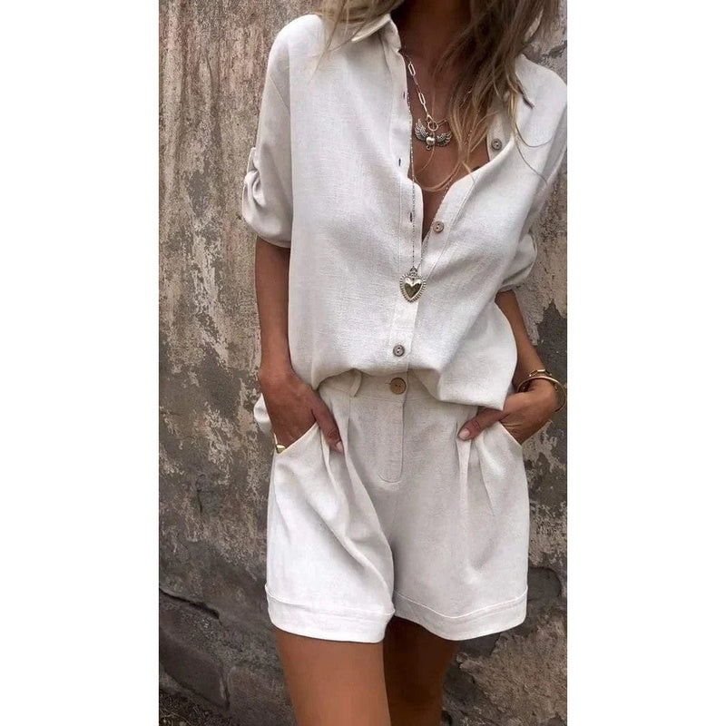 Summer Linen Set for Women – Lightweight Airy Outfit for Warm Weather