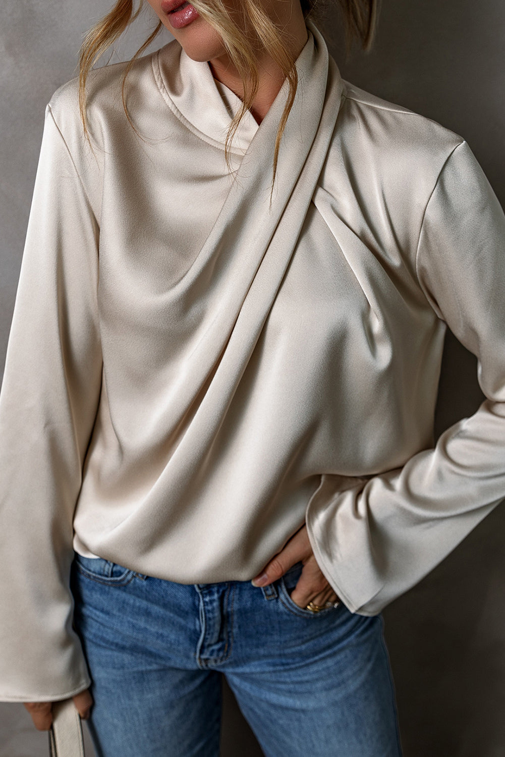 Satin Blouse for Women – Elegant Lightweight Top for Work and Evening Wear