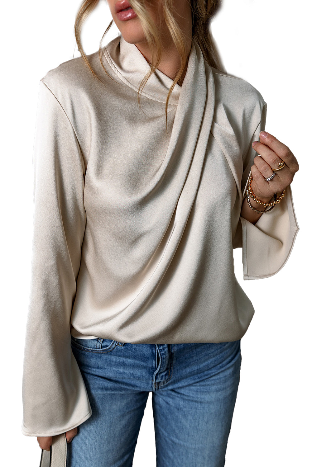 Satin Blouse for Women – Elegant Lightweight Top for Work and Evening Wear